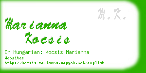 marianna kocsis business card